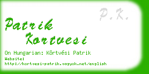 patrik kortvesi business card