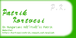 patrik kortvesi business card